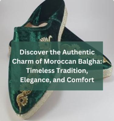 Moroccan balgha, traditional leather slippers, handcrafted with intricate designs and vibrant colors, representing cultural heritage and craftsmanship